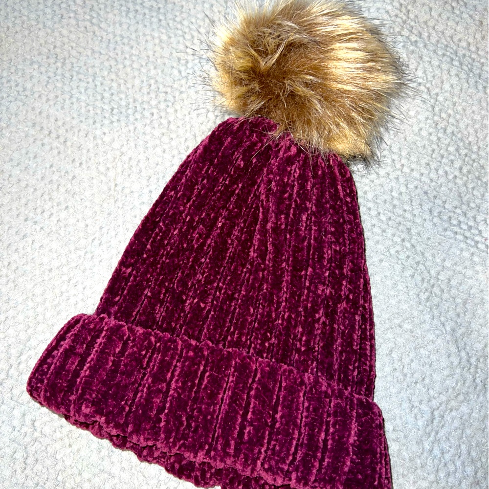 Burgundy Knitted Hat